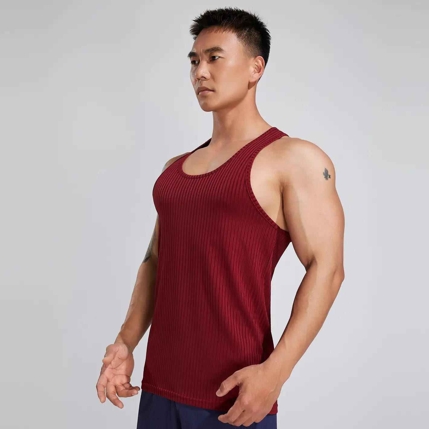 Men's White Muscle Vests Summer Sports Wear — feature 34
