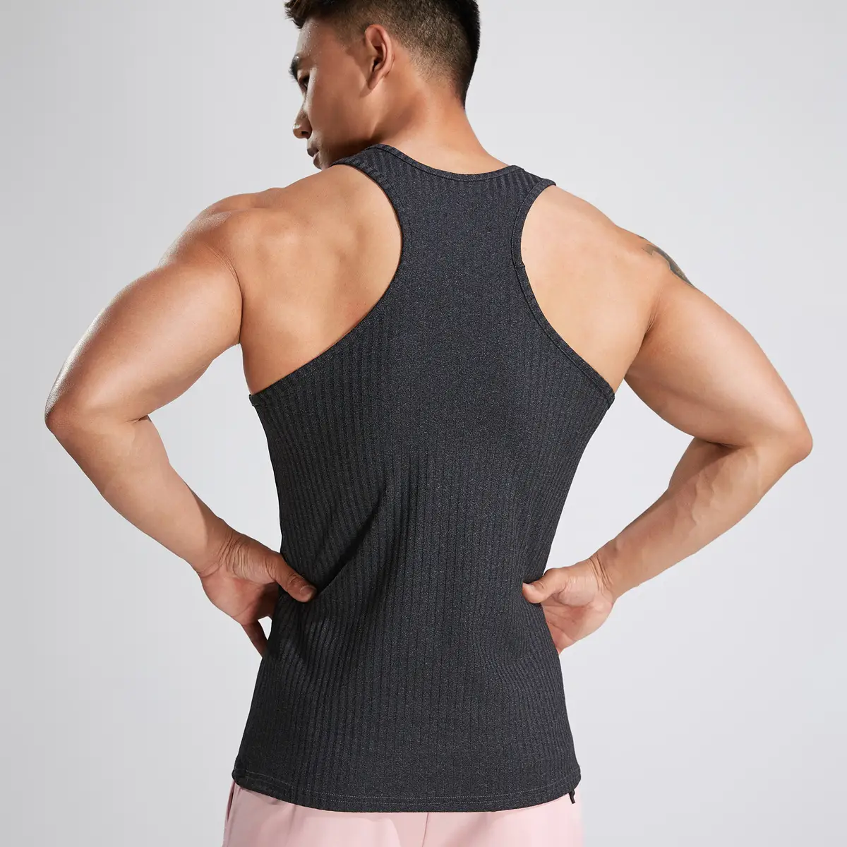 Men's White Muscle Vests Summer Sports Wear — feature 36