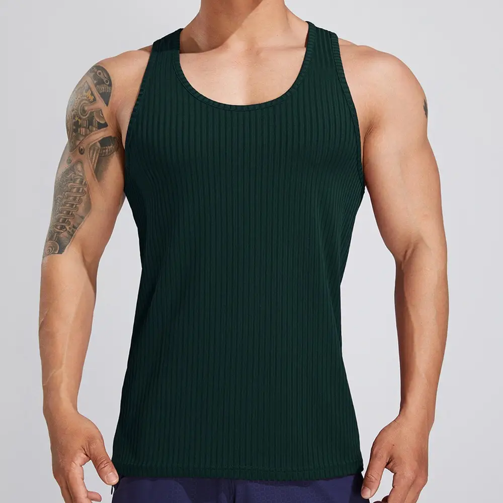 Men's White Muscle Vests Summer Sports Wear — feature 44