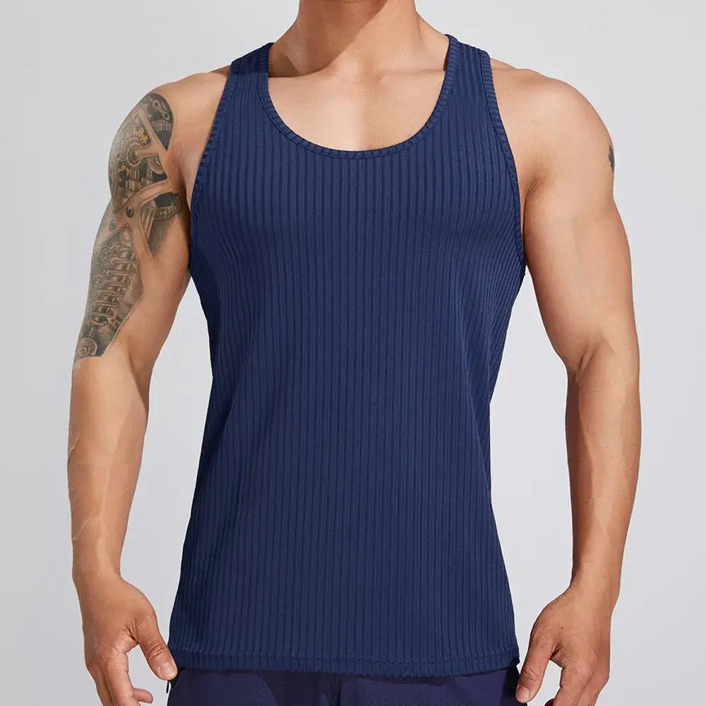 Men's White Muscle Vests Summer Sports Wear