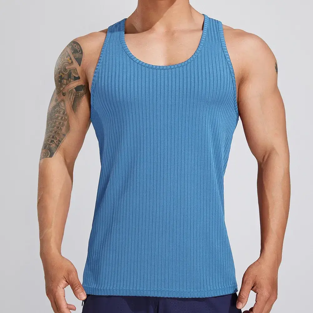 Men's White Muscle Vests Summer Sports Wear