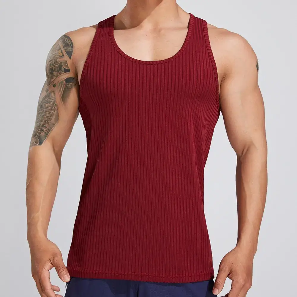 Men's White Muscle Vests Summer Sports Wear