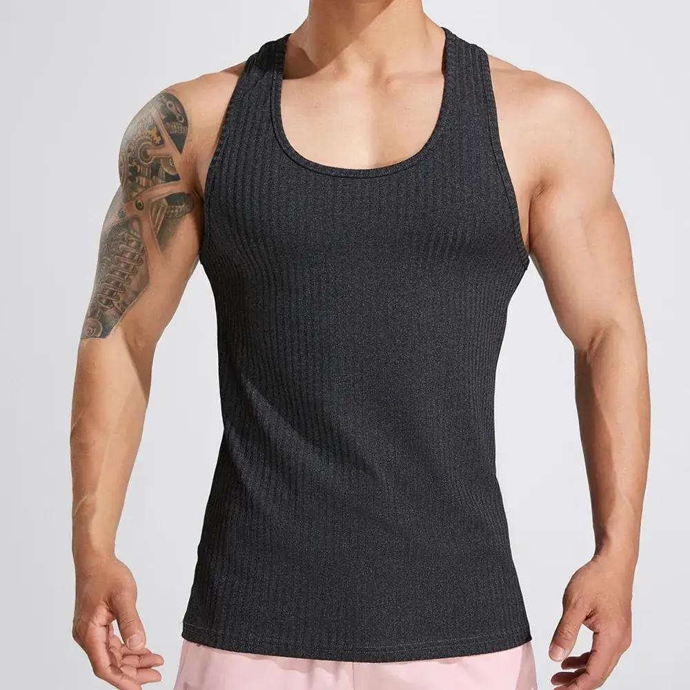 Men's White Muscle Vests Summer Sports Wear