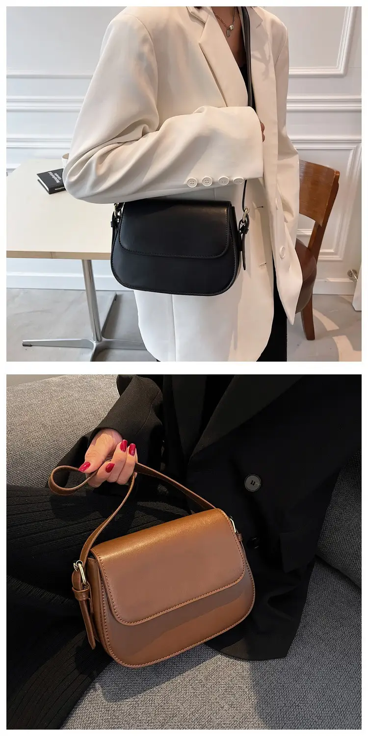 Women's Crossbody Bag Brown Leather 2023 New Trendy — feature 10