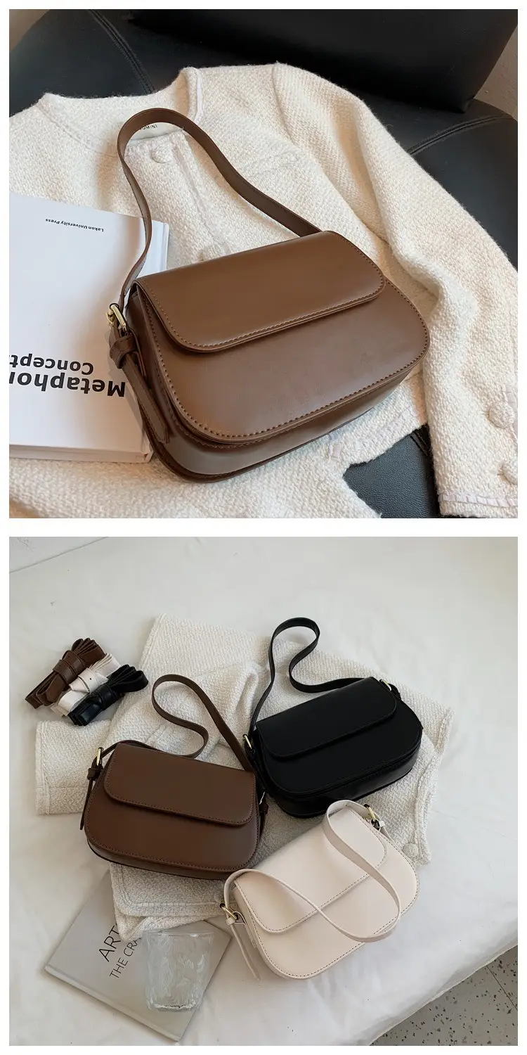 Women's Crossbody Bag Brown Leather 2023 New Trendy — feature 11