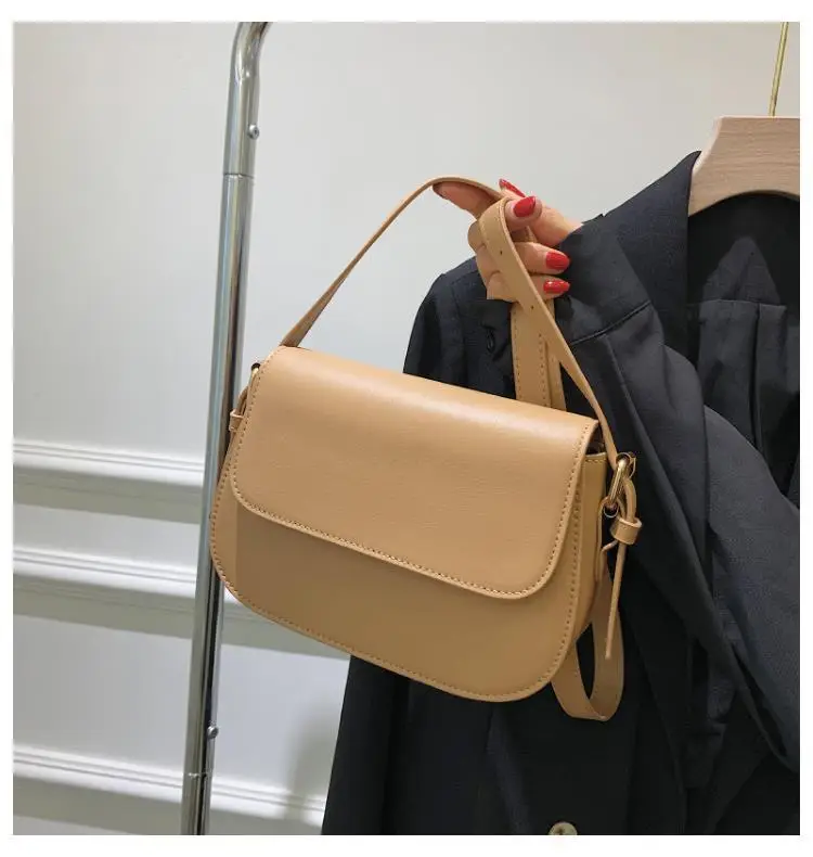 Women's Crossbody Bag Brown Leather 2023 New Trendy - Image 4