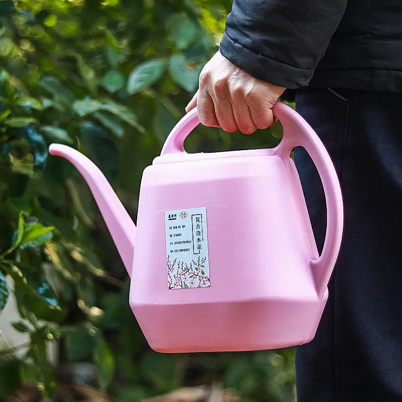 4L large capacity long mouth watering pot household plastic gardening tools watering pot leisure green plant potted watering pot