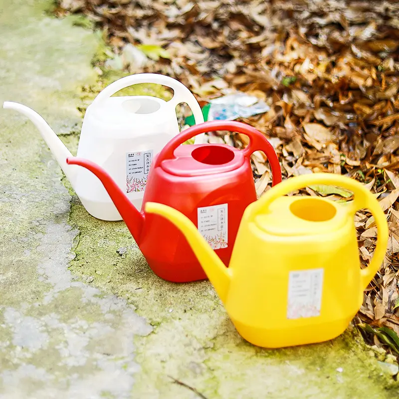 4L large capacity long mouth watering pot household plastic gardening tools watering pot leisure green plant potted watering pot