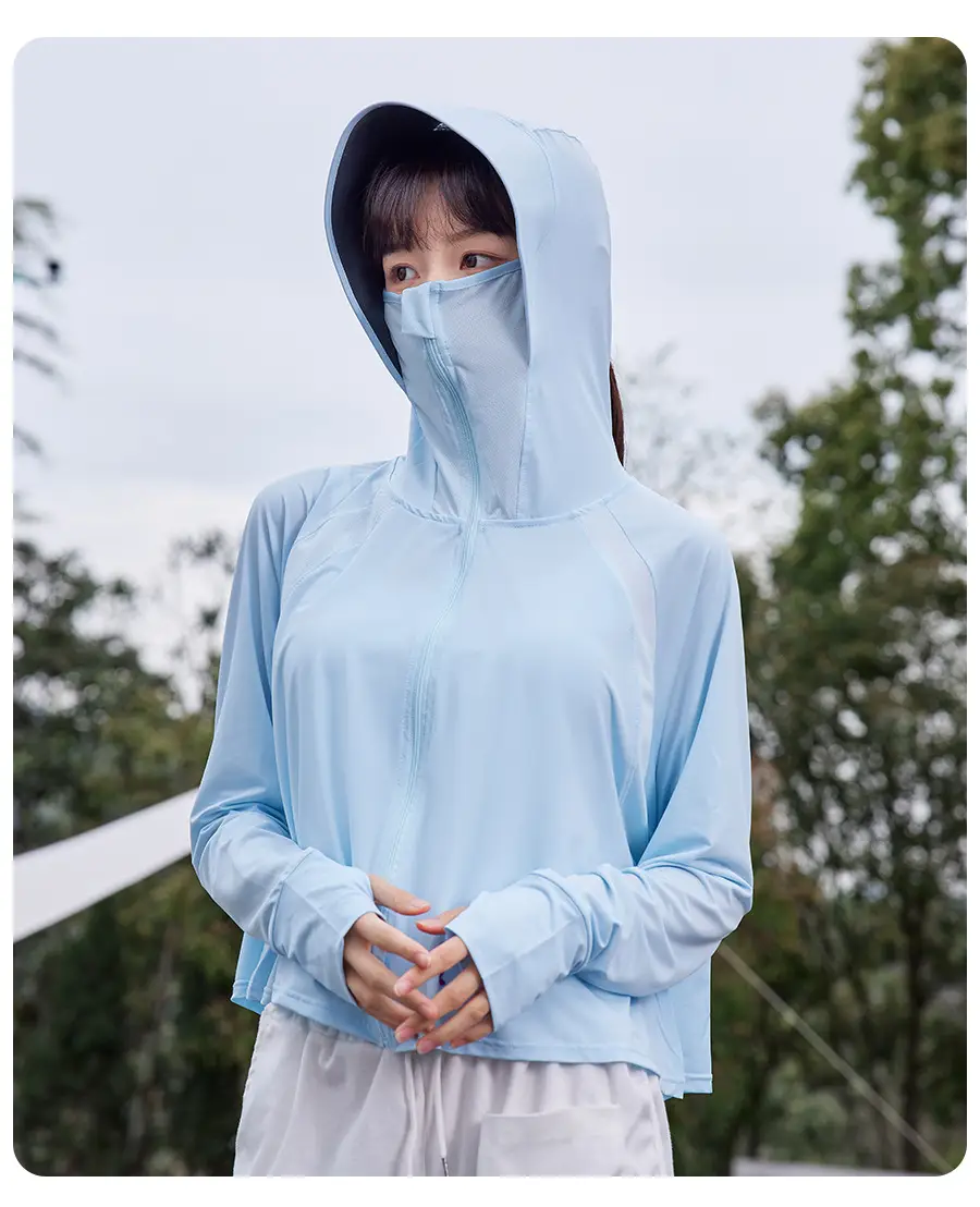 Light Gray Ice Silk Sun Protection Cape 2024 — feature 14