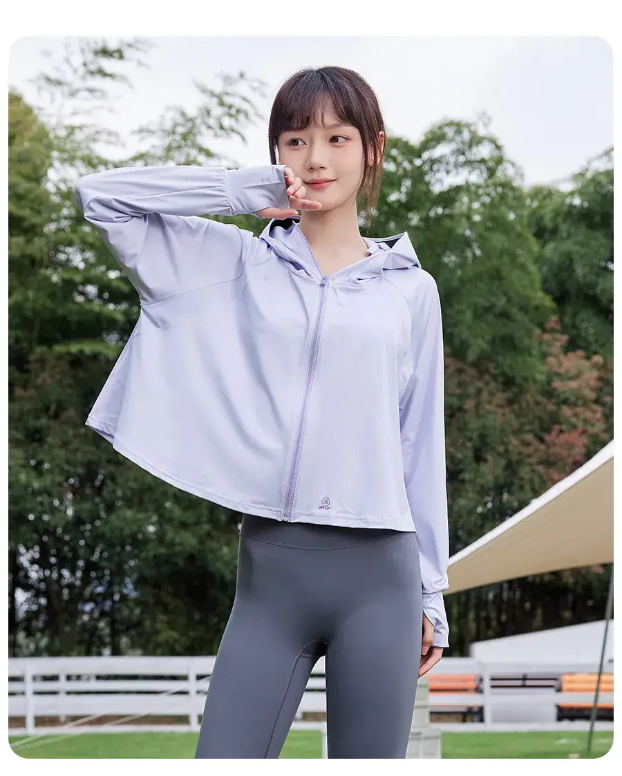 Light Gray Ice Silk Sun Protection Cape 2024 - Image 3