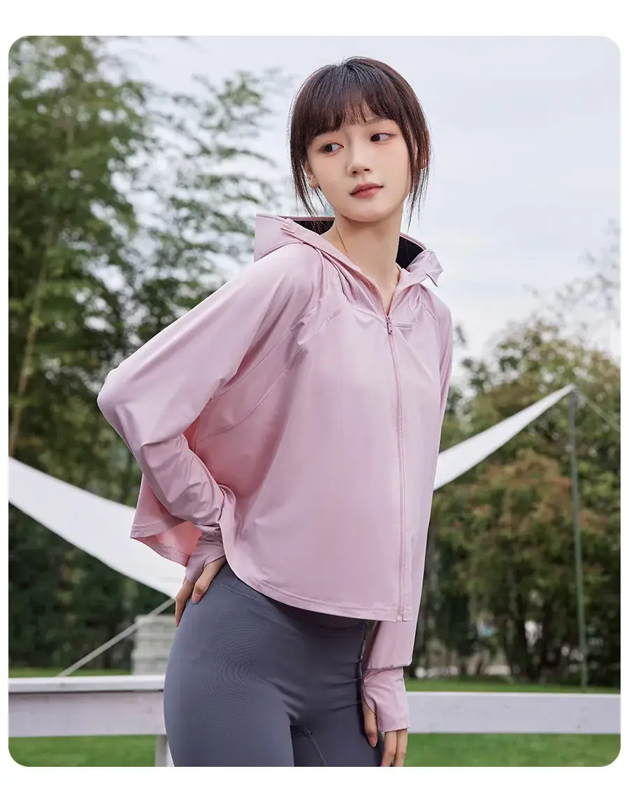 Light Gray Ice Silk Sun Protection Cape 2024 - Image 5