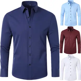Men's Blue Bamboo Fiber Short Sleeve Shirt — feature 1
