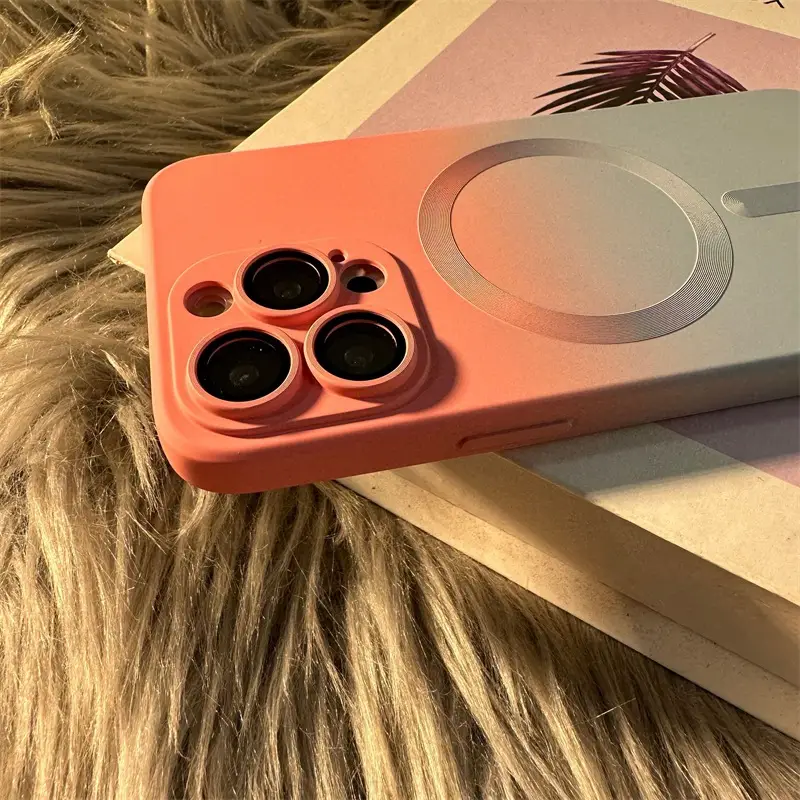 Magnetic Phone Case for iPhone 14 Pro Max Gradient Liquid Silicone 13" — feature 14