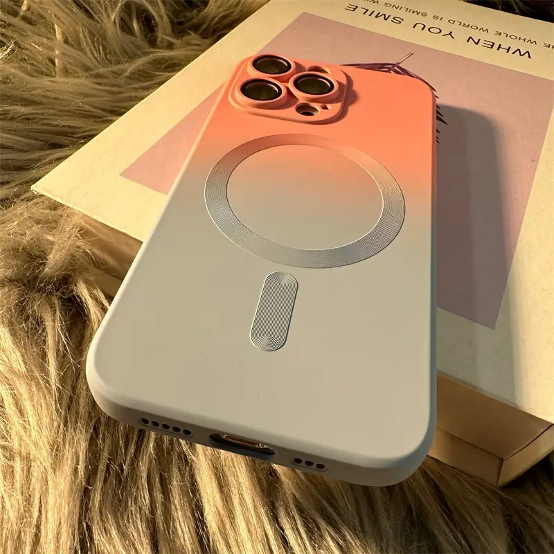 Magnetic Phone Case for iPhone 14 Pro Max Gradient Liquid Silicone 13" — feature 15