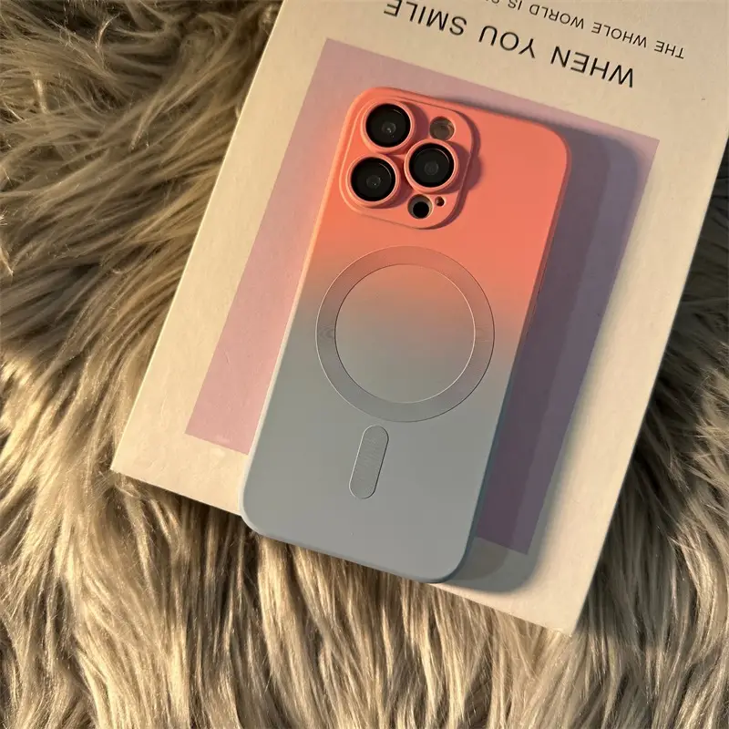 Magnetic Phone Case for iPhone 14 Pro Max Gradient Liquid Silicone 13" — feature 16
