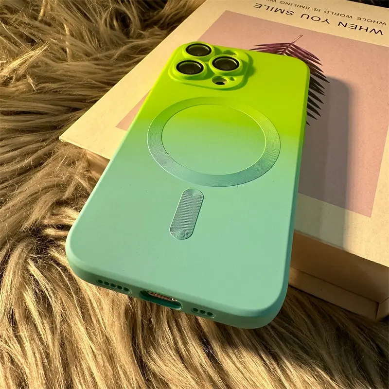 Magnetic Phone Case for iPhone 14 Pro Max Gradient Liquid Silicone 13" — feature 20