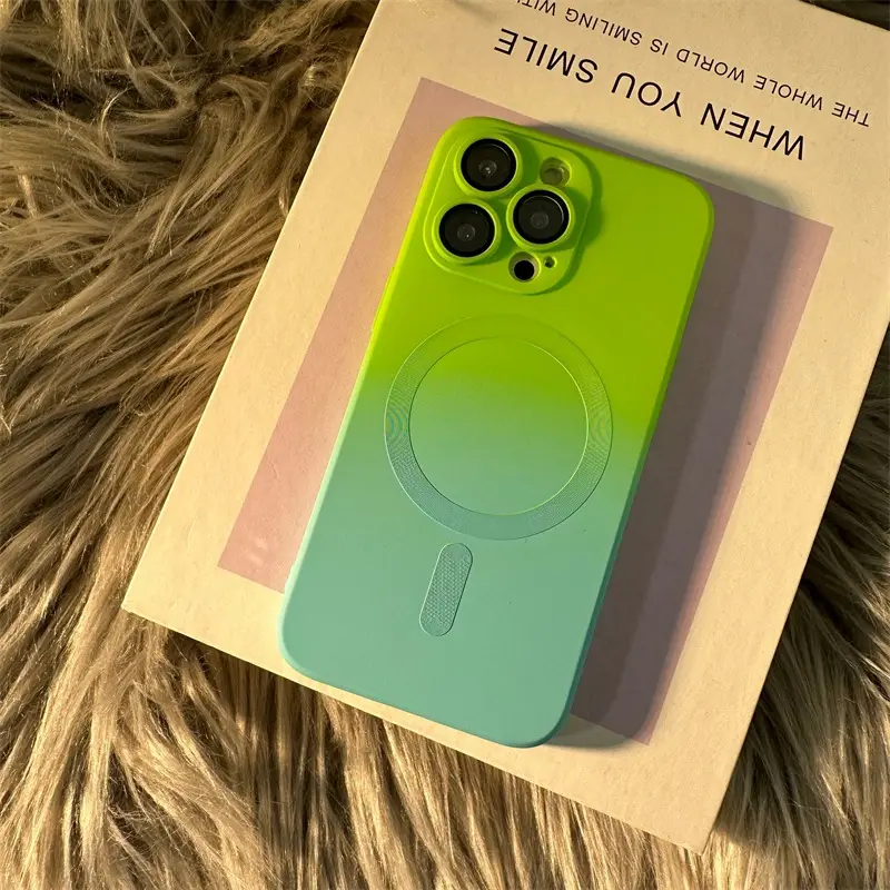 Magnetic Phone Case for iPhone 14 Pro Max Gradient Liquid Silicone 13" — feature 21