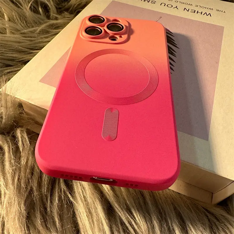 Magnetic Phone Case for iPhone 14 Pro Max Gradient Liquid Silicone 13" — feature 26