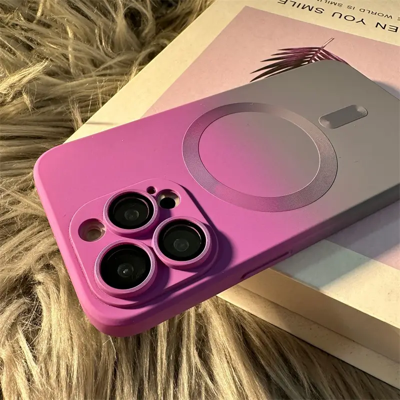 Magnetic Phone Case for iPhone 14 Pro Max Gradient Liquid Silicone 13" — feature 29