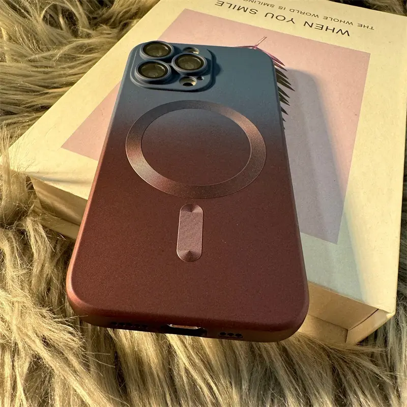 Magnetic Phone Case for iPhone 14 Pro Max Gradient Liquid Silicone 13" — feature 6