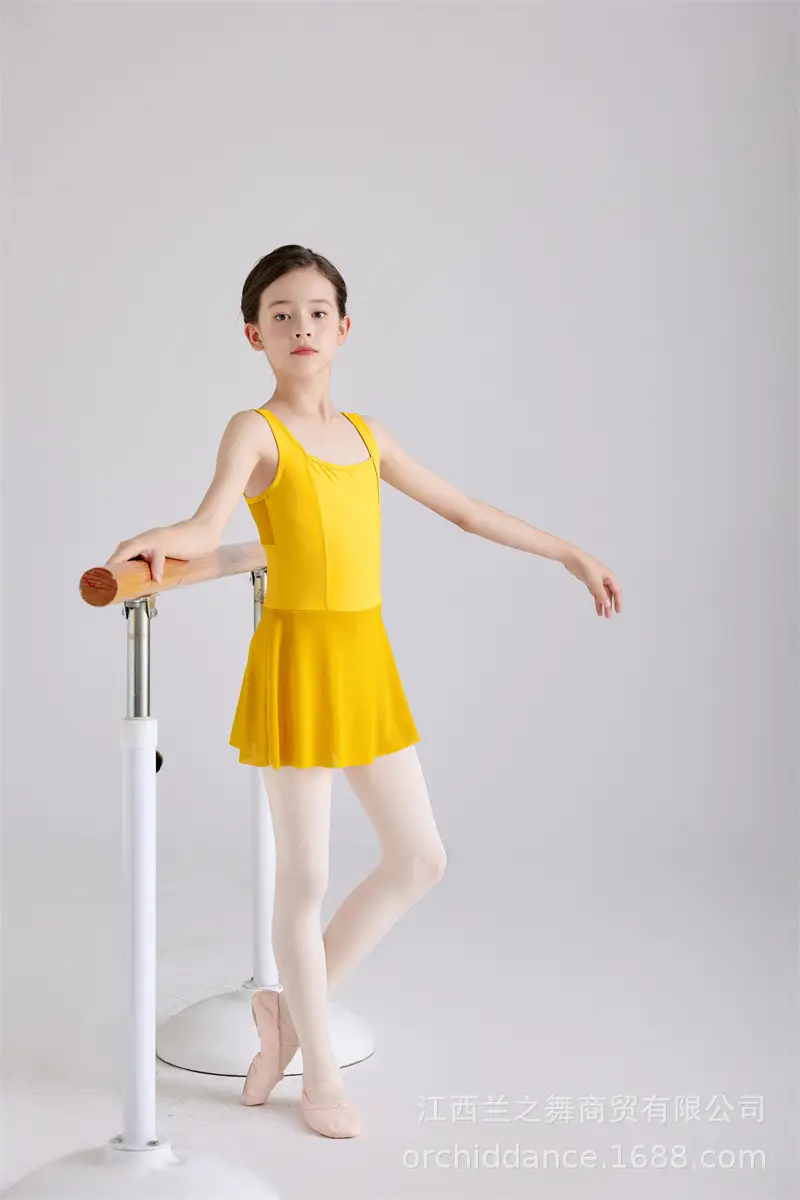 Girls Ice Silk Ballet Dance Skirt Light Blue — feature 25