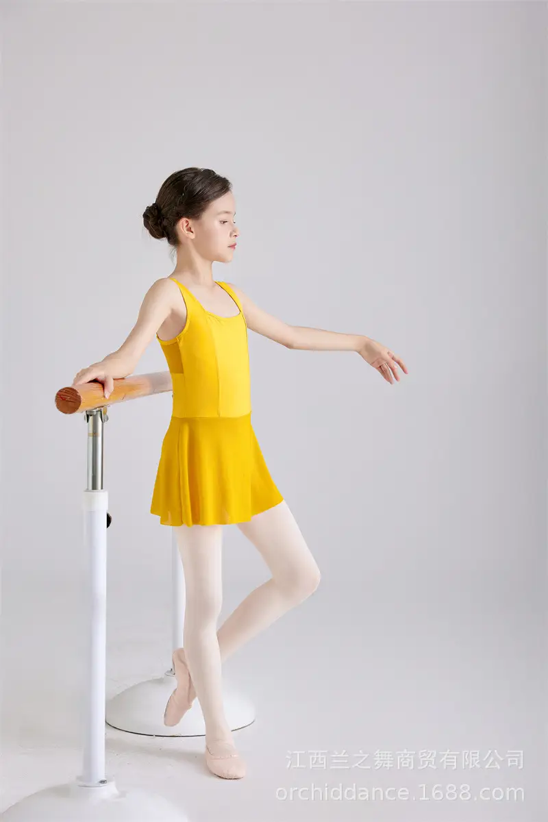 Girls Ice Silk Ballet Dance Skirt Light Blue — feature 26