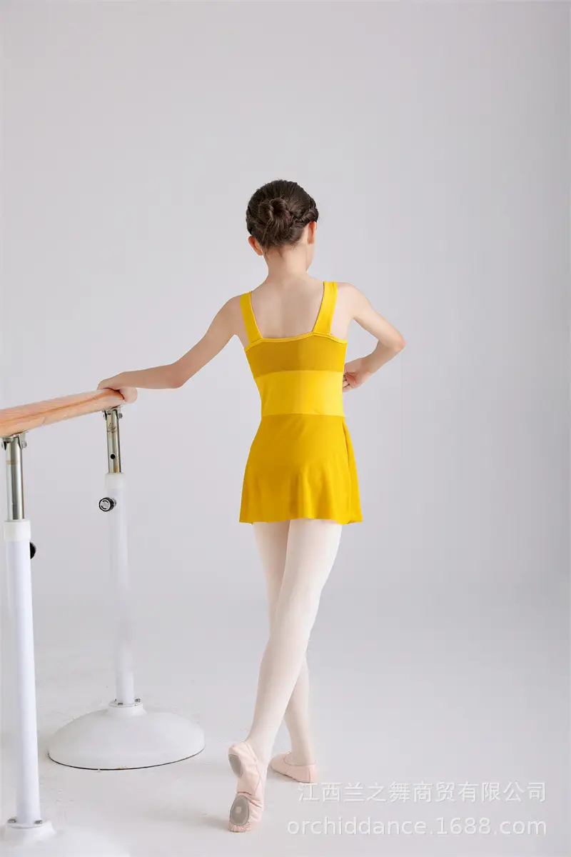 Girls Ice Silk Ballet Dance Skirt Light Blue — feature 28