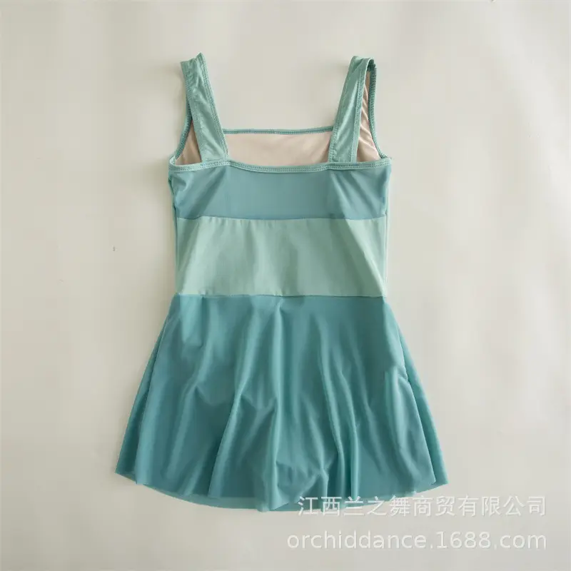 Girls Ice Silk Ballet Dance Skirt Light Blue — feature 38