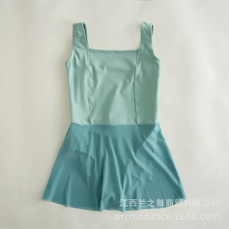 Girls Ice Silk Ballet Dance Skirt Light Blue - Image 11