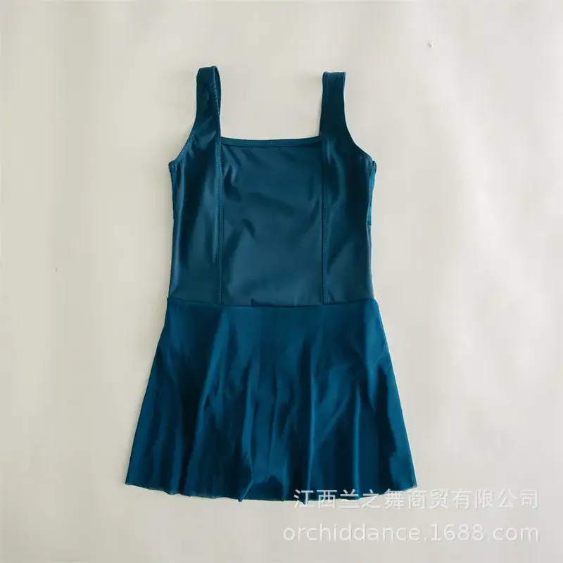 Girls Ice Silk Ballet Dance Skirt Light Blue - Image 4