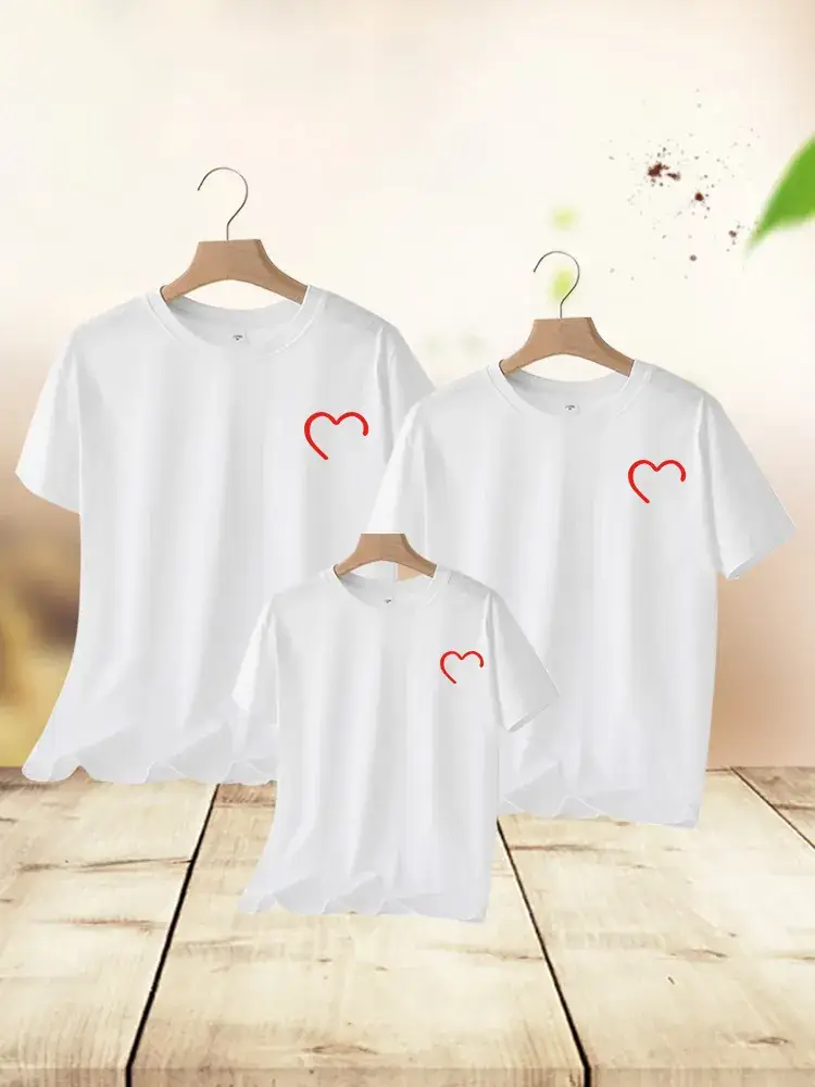 Blue Heart Print 3-Piece Kids T-Shirt Set 2025 - Image 17