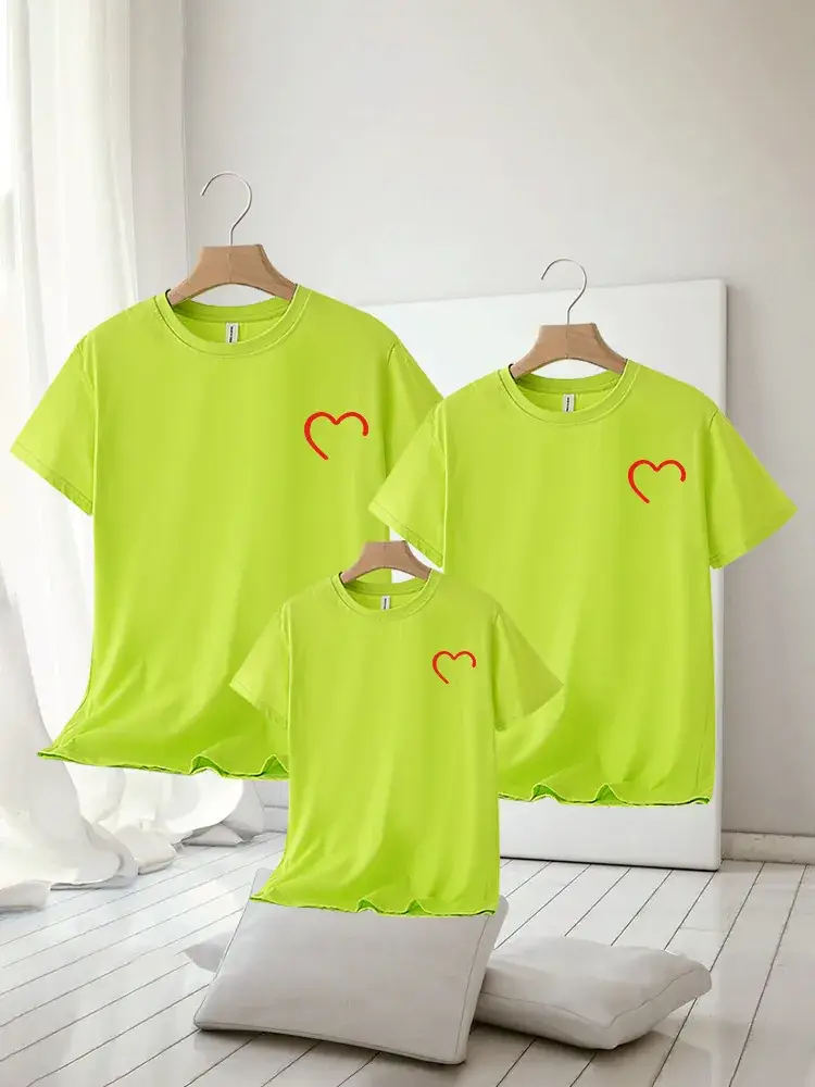Blue Heart Print 3-Piece Kids T-Shirt Set 2025 - Image 19
