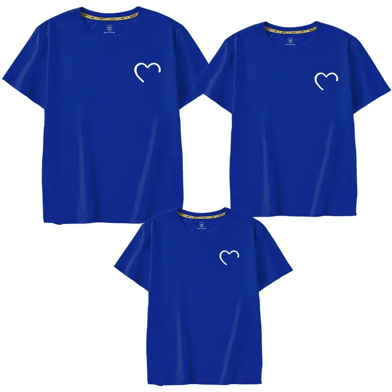 Blue Heart Print 3-Piece Kids T-Shirt Set 2025 - Image 10
