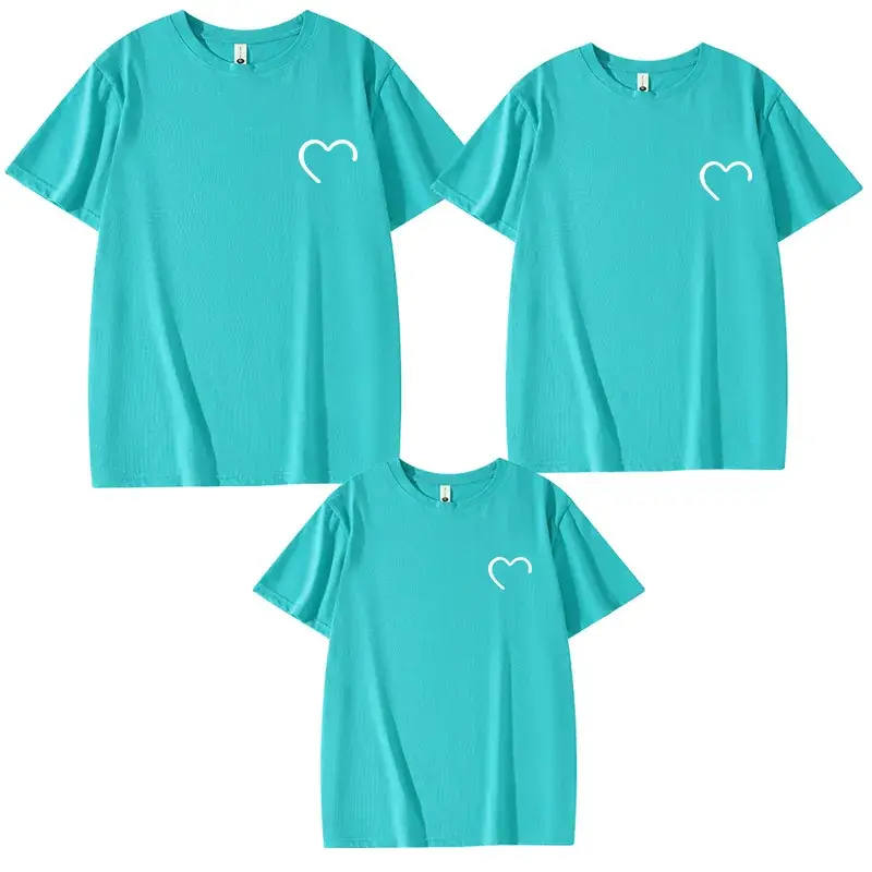 Blue Heart Print 3-Piece Kids T-Shirt Set 2025 - Image 12