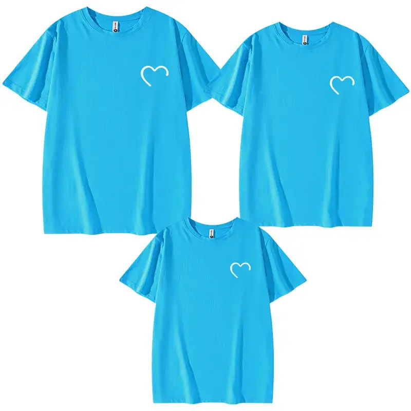 Blue Heart Print 3-Piece Kids T-Shirt Set 2025 - Image 14
