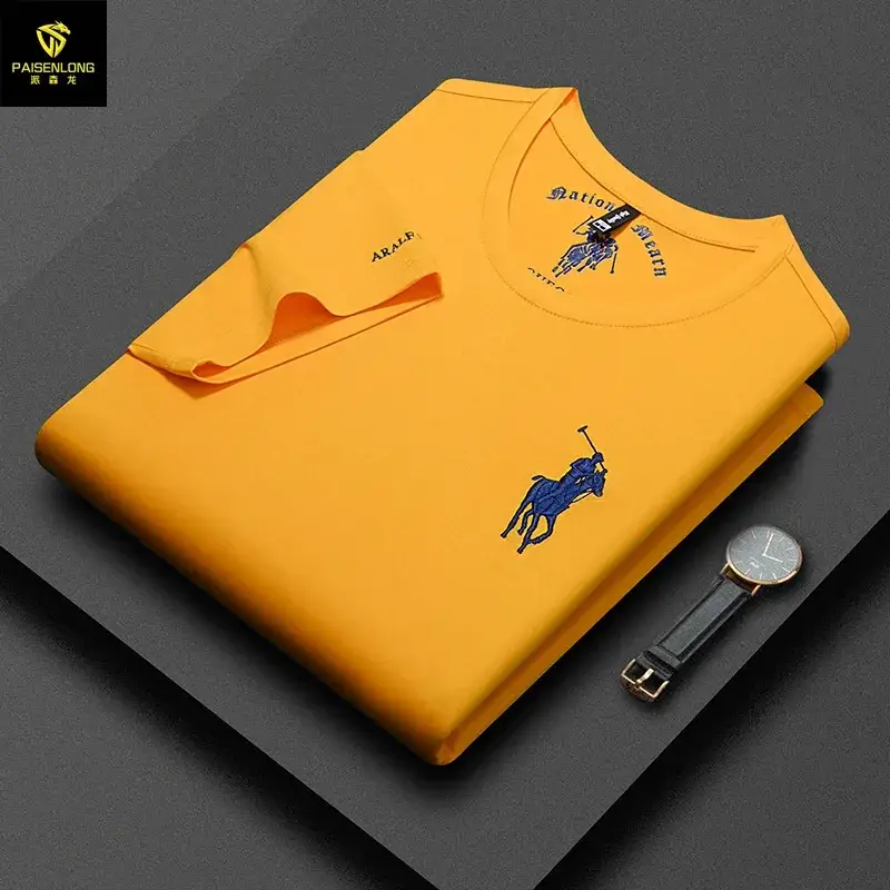 Men Black Polo T-Shirt with Embroidered Design - Image 8