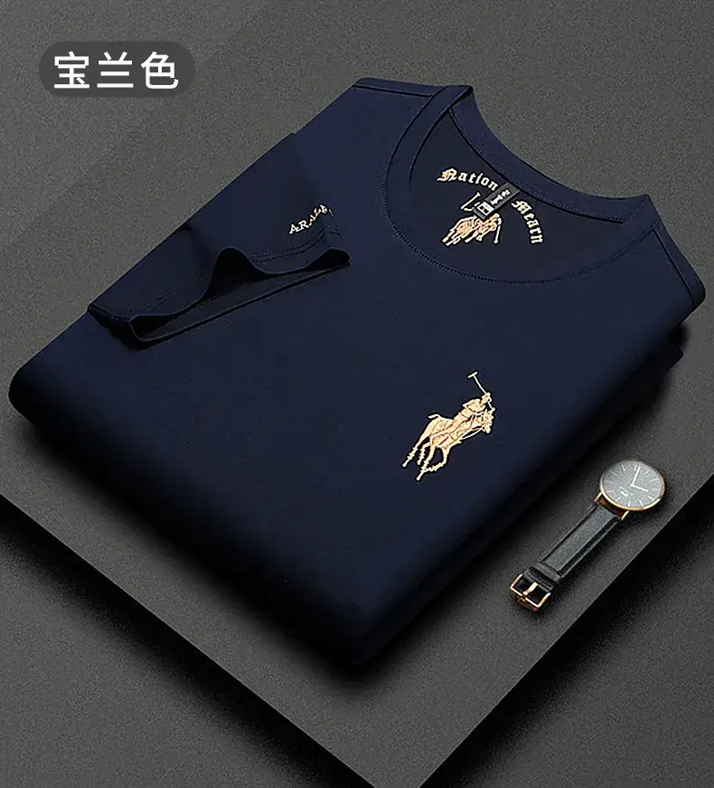 Men Black Polo T-Shirt with Embroidered Design — feature 13