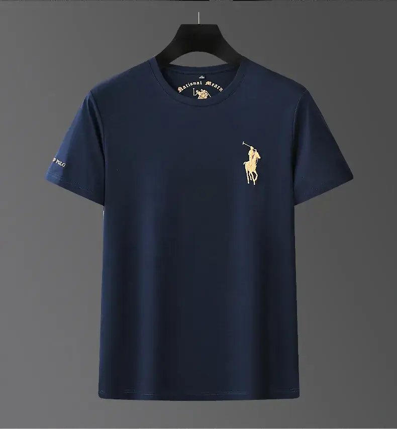 Men Black Polo T-Shirt with Embroidered Design — feature 14