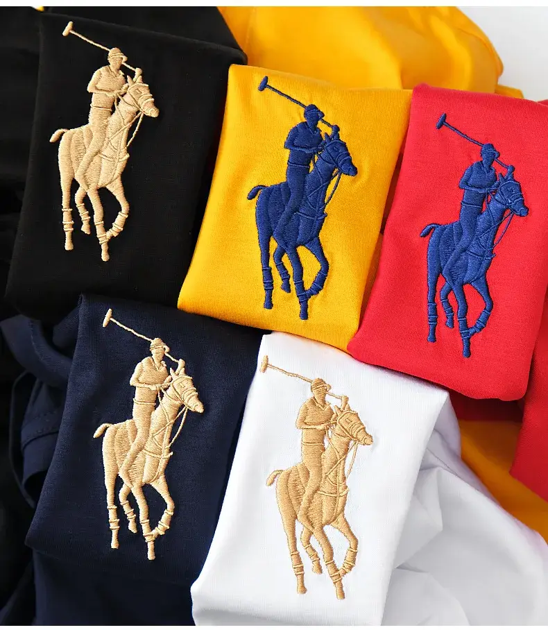 Men Black Polo T-Shirt with Embroidered Design — feature 5