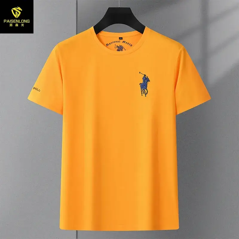 Men Black Polo T-Shirt with Embroidered Design - Image 5