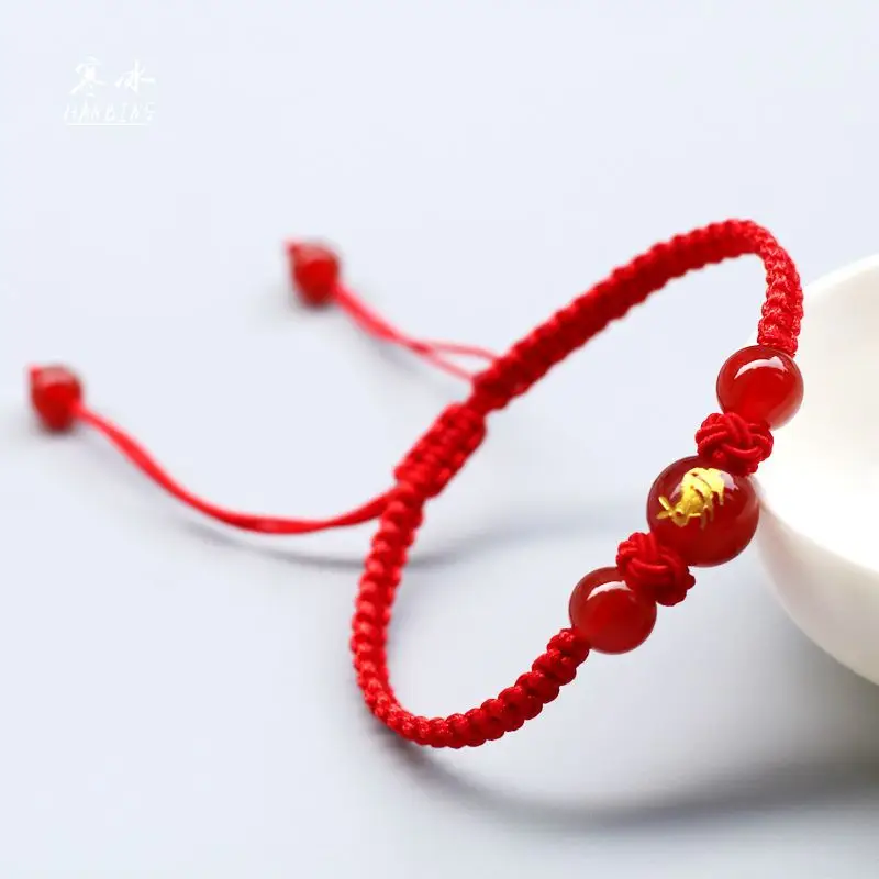Chinese Zodiac Bracelet Red Agate Year Birthday Gift