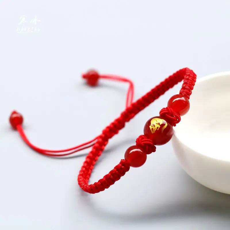 Chinese Zodiac Bracelet Red Agate Year Birthday Gift — feature 1