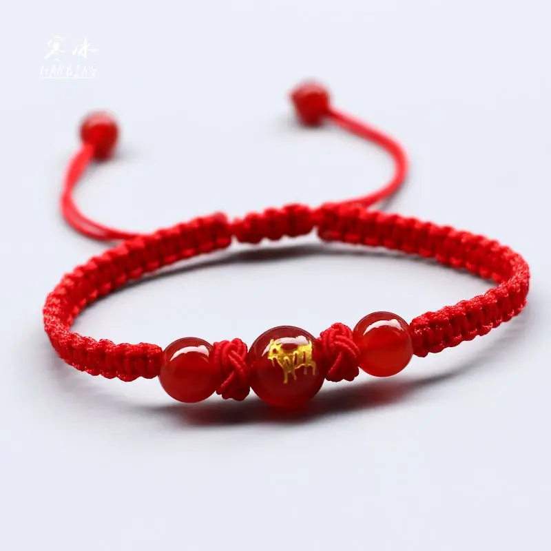Chinese Zodiac Bracelet Red Agate Year Birthday Gift — feature 15