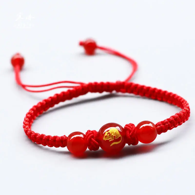 Chinese Zodiac Bracelet Red Agate Year Birthday Gift — feature 5