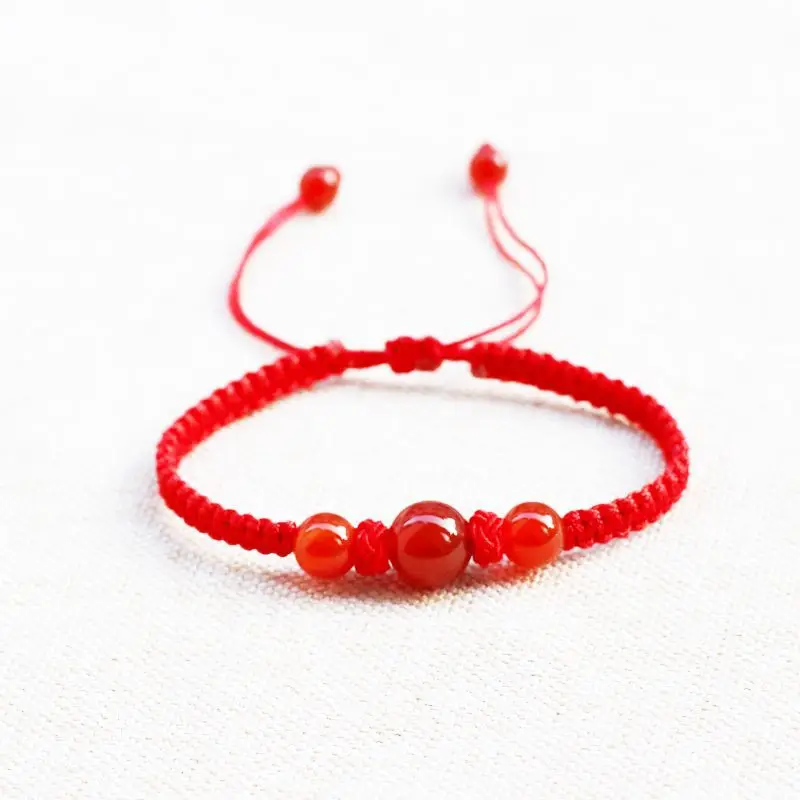 Chinese Zodiac Bracelet Red Agate Year Birthday Gift