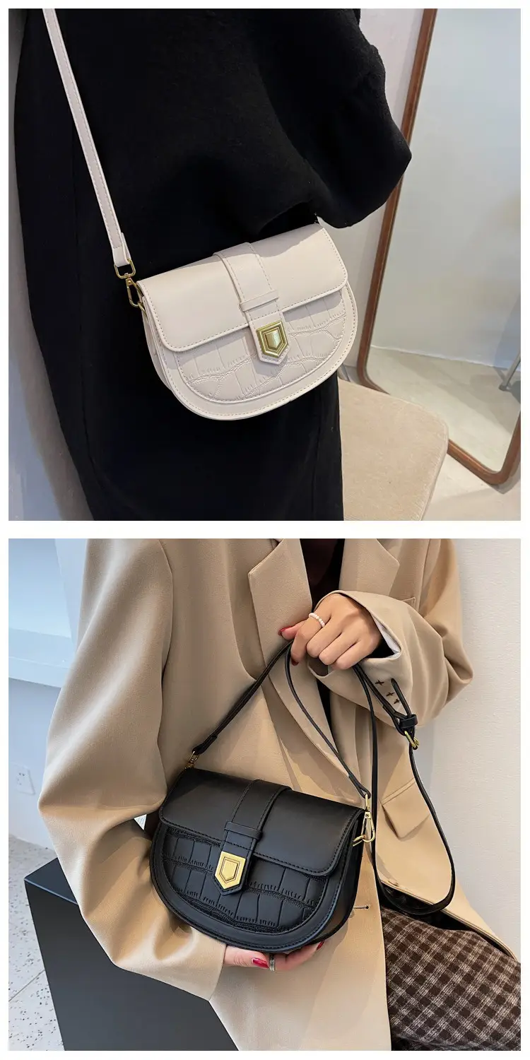 Retro French Style Saddle Bag Women Spring 2023 — feature 8