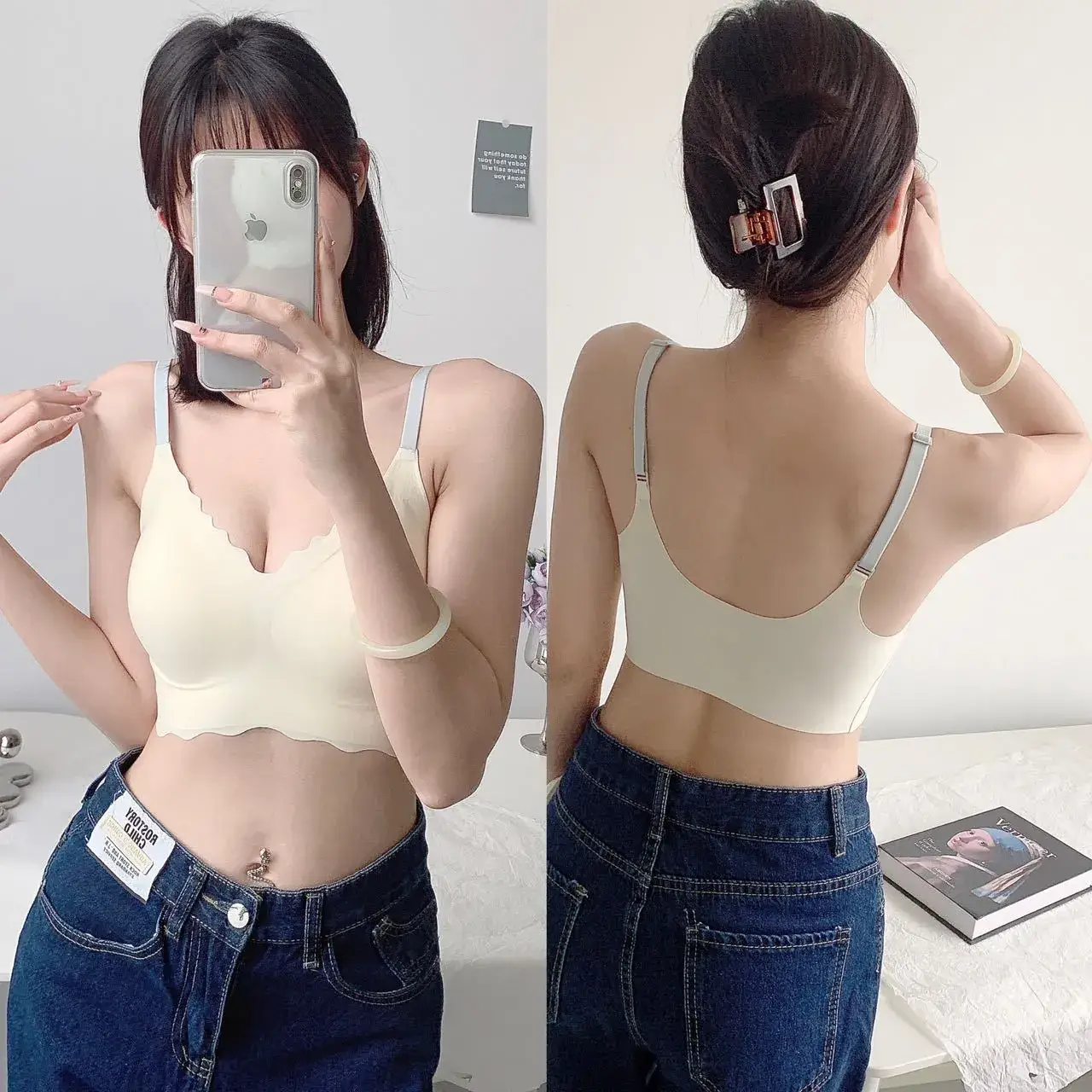 Spring & Summer Japanese Style Women's Non-Steel Ring Sling Bra - Image 3