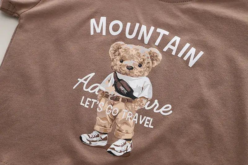 Boys Cartoon Shorts Set Brown Striped 2023 β feature 10