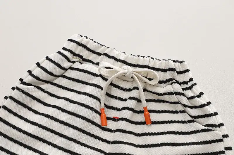 Boys Cartoon Shorts Set Brown Striped 2023 β feature 14
