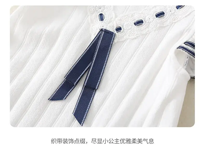 Baby Cotton Jumpsuit White Blue Newborn Climbing Bag — feature 10